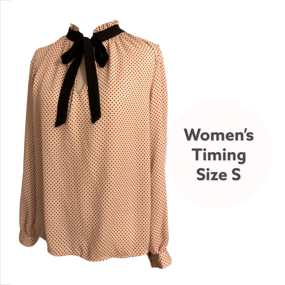 Timing pink polkadot top size s